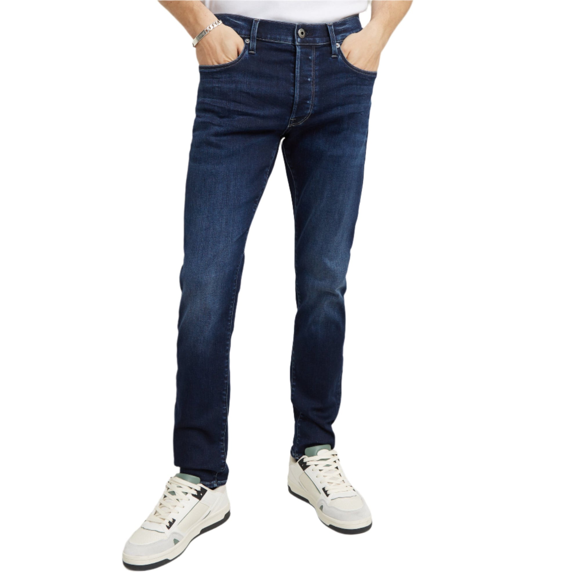 Dark Aged 3301 Slim Jeans