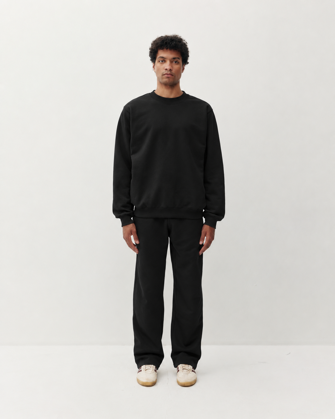 Essential Crew Sweatshirt - Black-4
