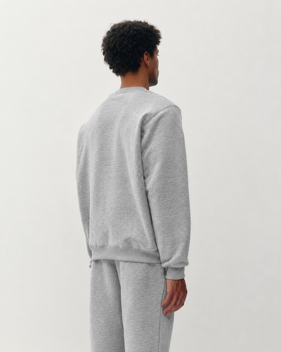 Essential Crew Sweatshirt - Heather Grey-3