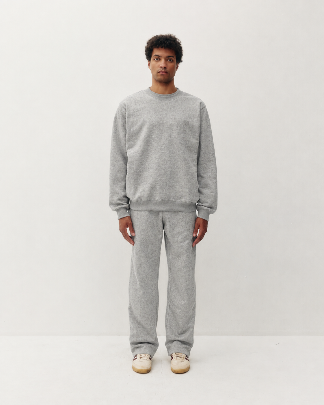 Essential Crew Sweatshirt - Heather Grey-4
