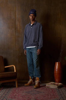 Chenille Polo - Dark Blue