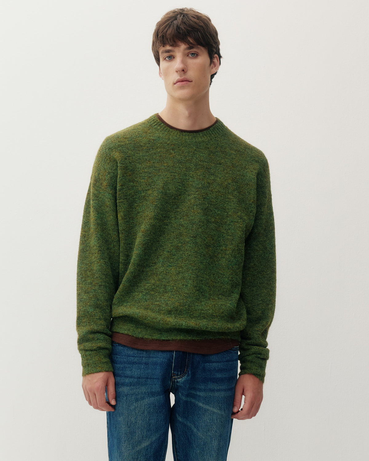 Brushed Knit Crew 2.0 - Green-1