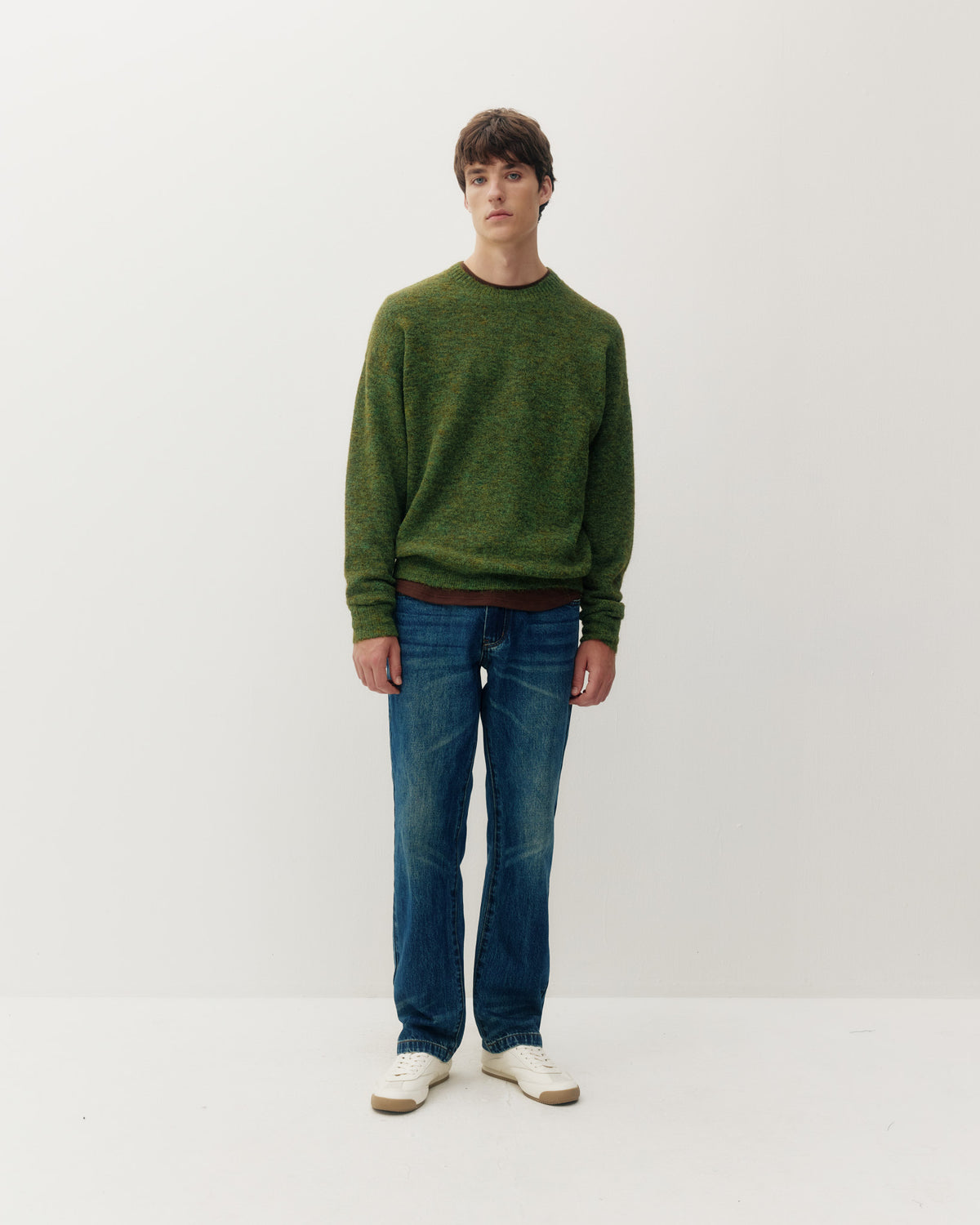 Brushed Knit Crew 2.0 - Navy-1