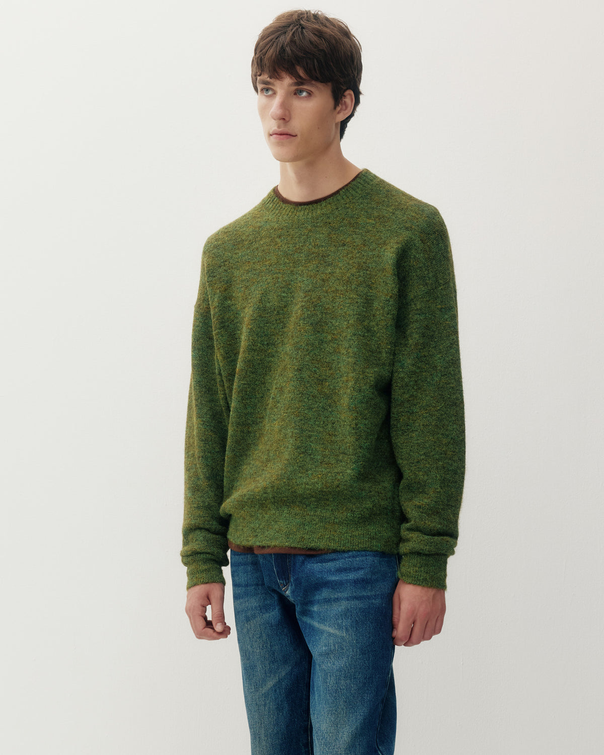 Brushed Knit Crew 2.0 - Green-2