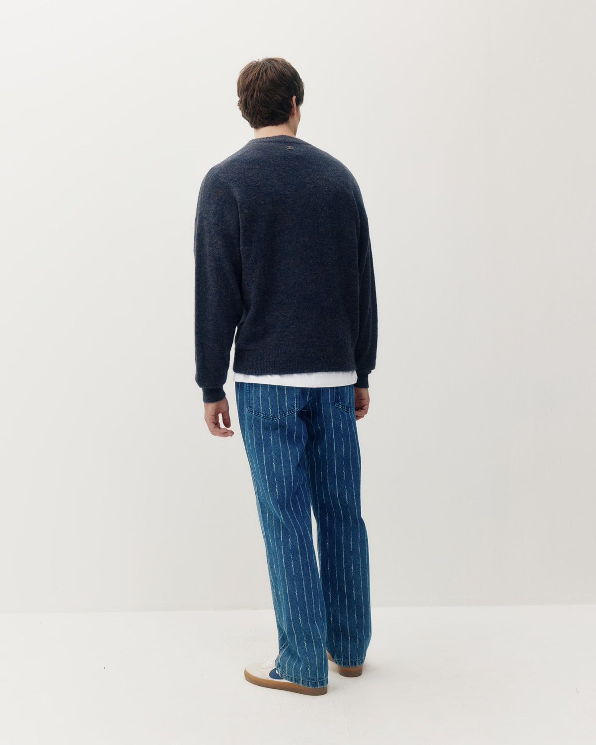 Brushed Knit Crew 2.0 - Navy-4