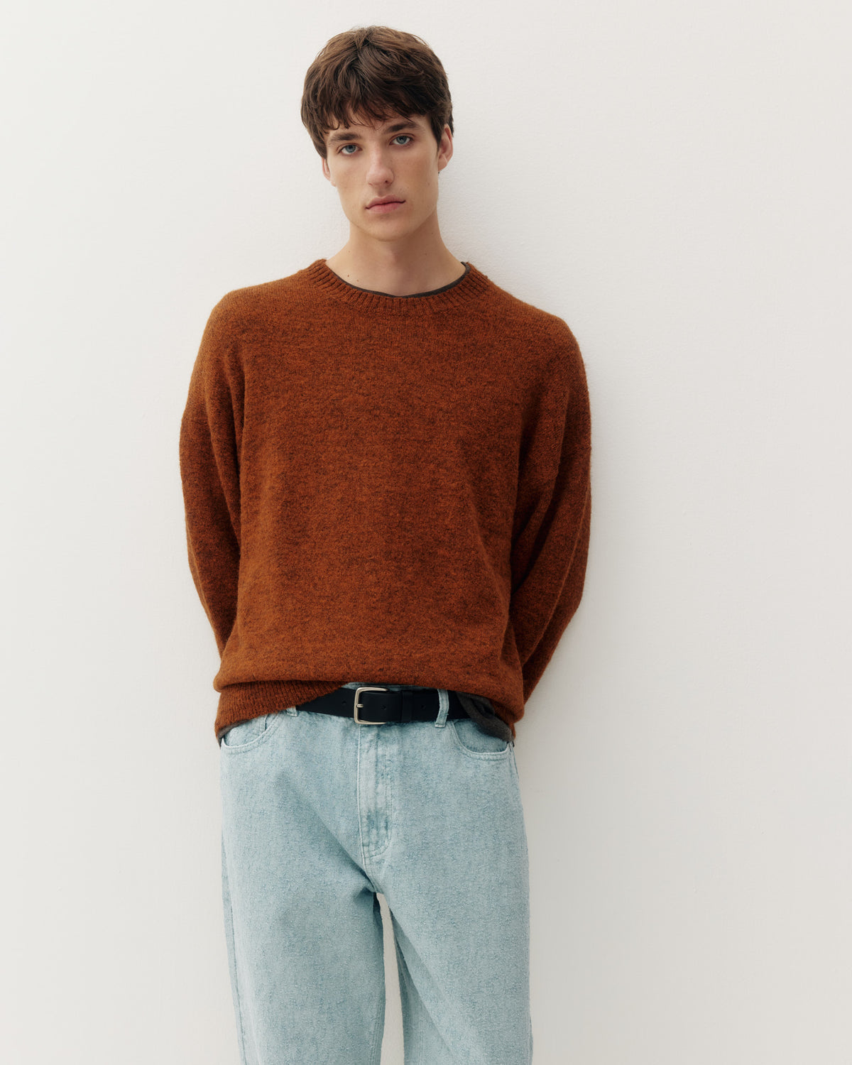 Brushed Knit Crew 2.0 - Orange-1