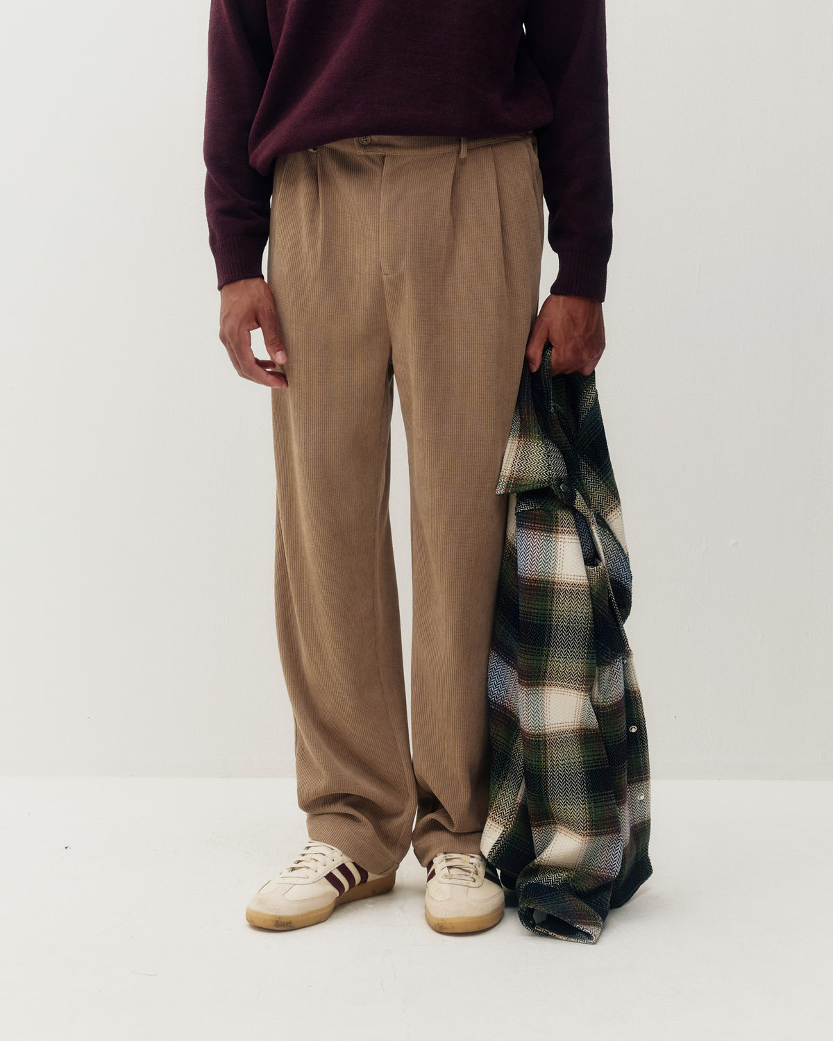 Chenille Trouser - Taupe-1