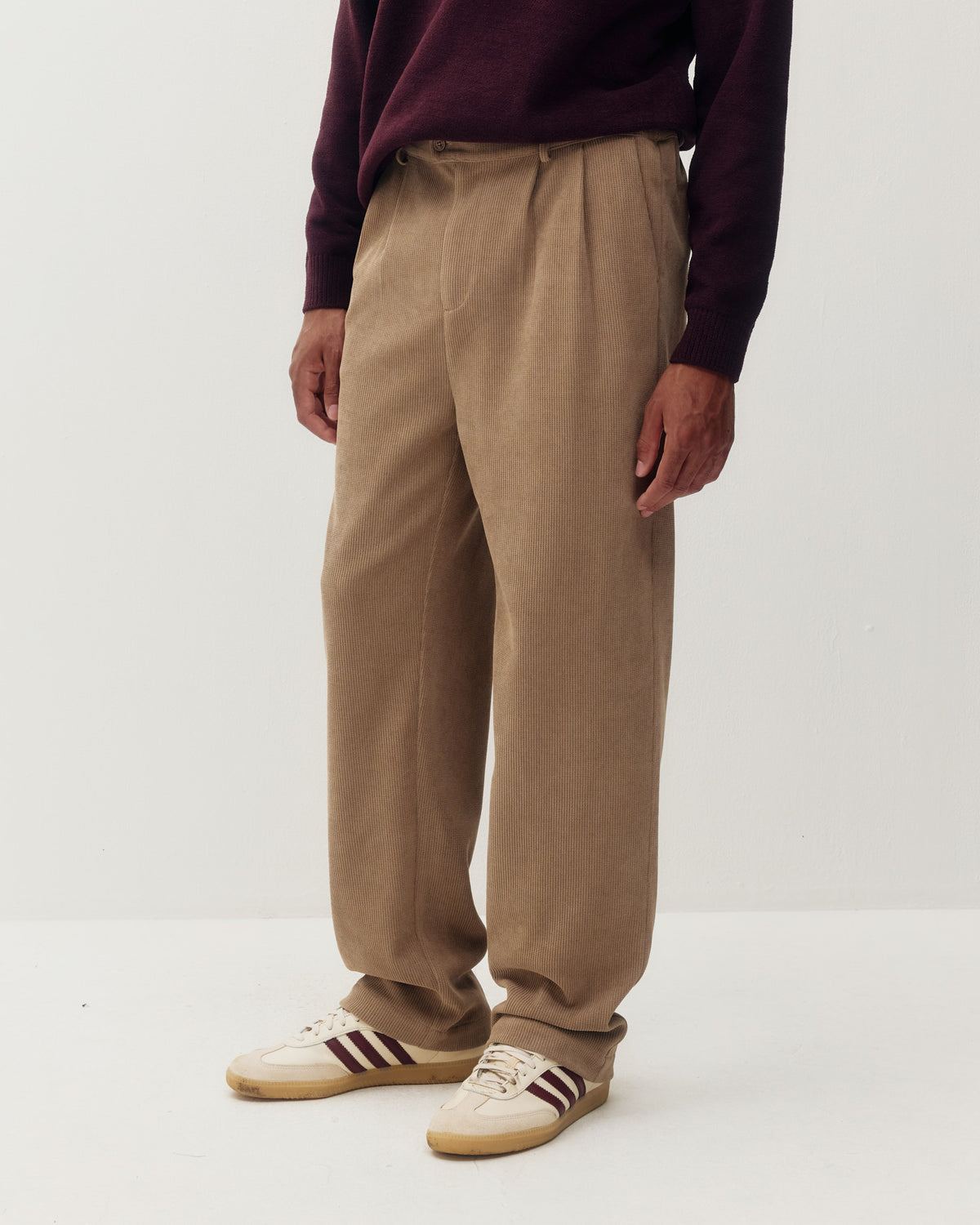 Chenille Trouser - Taupe-2