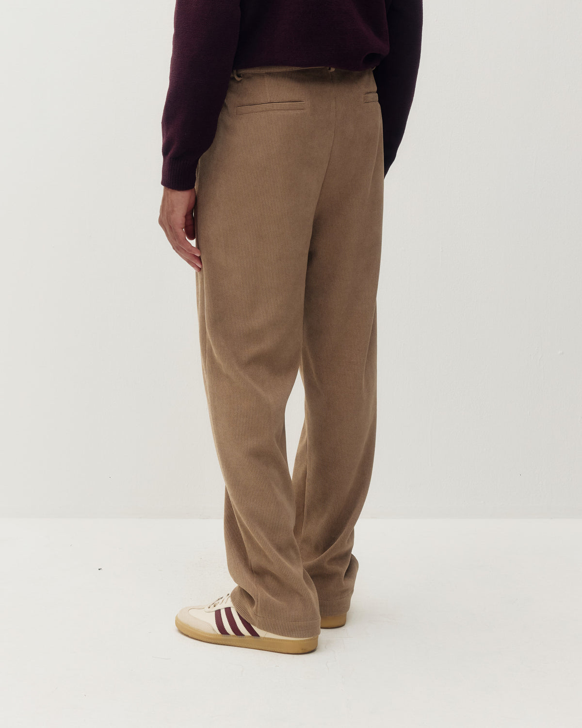 Chenille Trouser - Taupe-3
