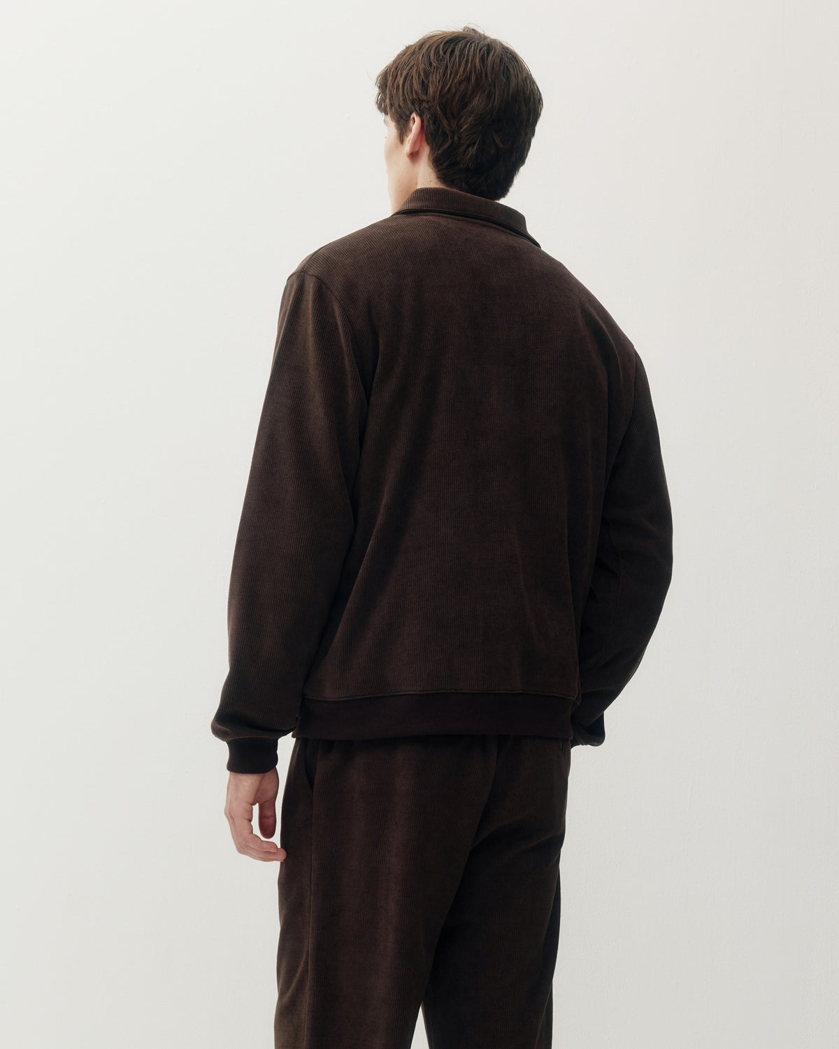 Chenille 1/4 ZIp - Brown-3