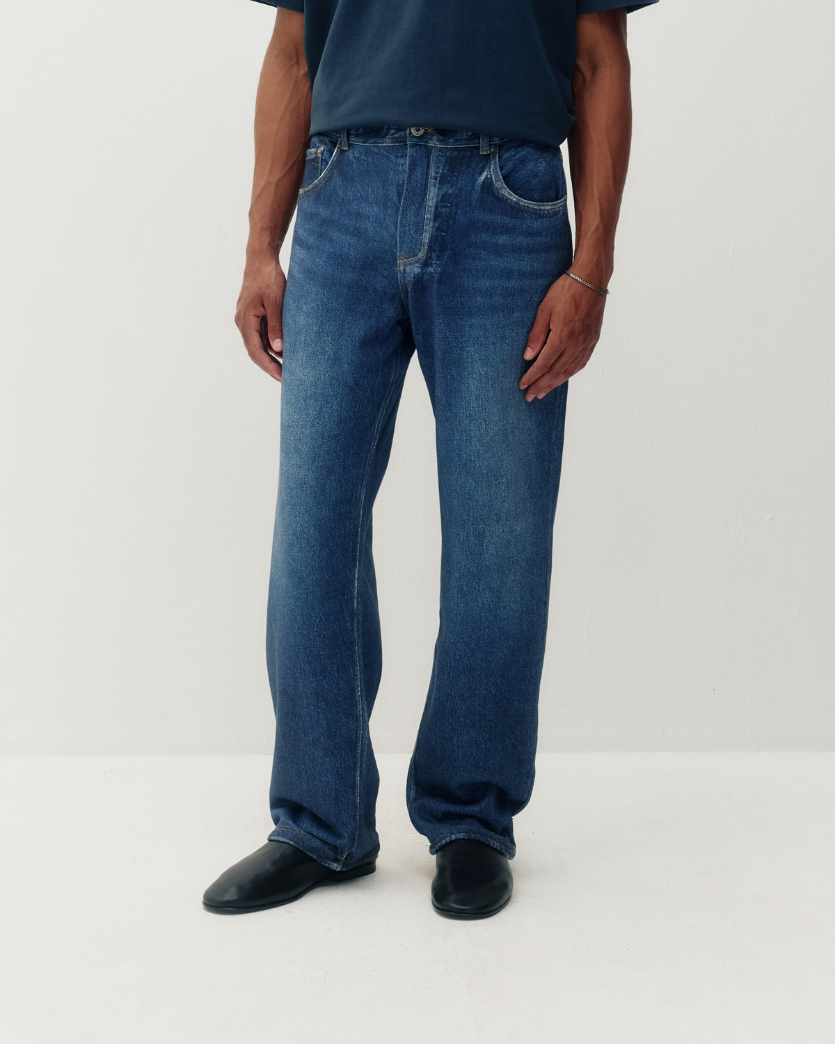 Digital Printed Denim - Dark Blue-1