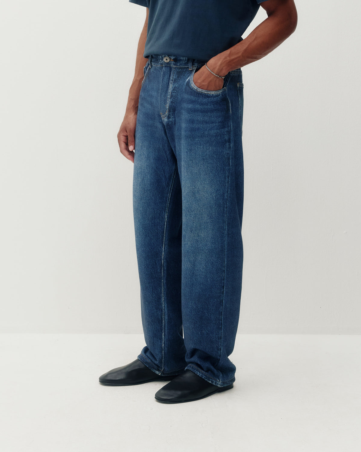 Digital Printed Denim - Dark Blue-2