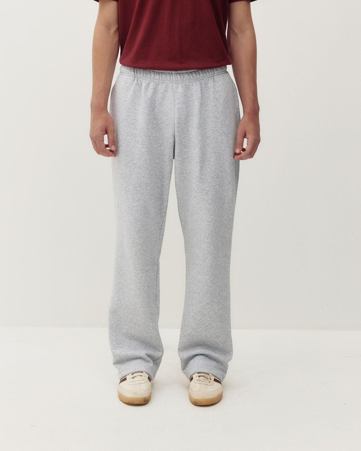 Wide Leg Sweatpant - Heather Grey-1