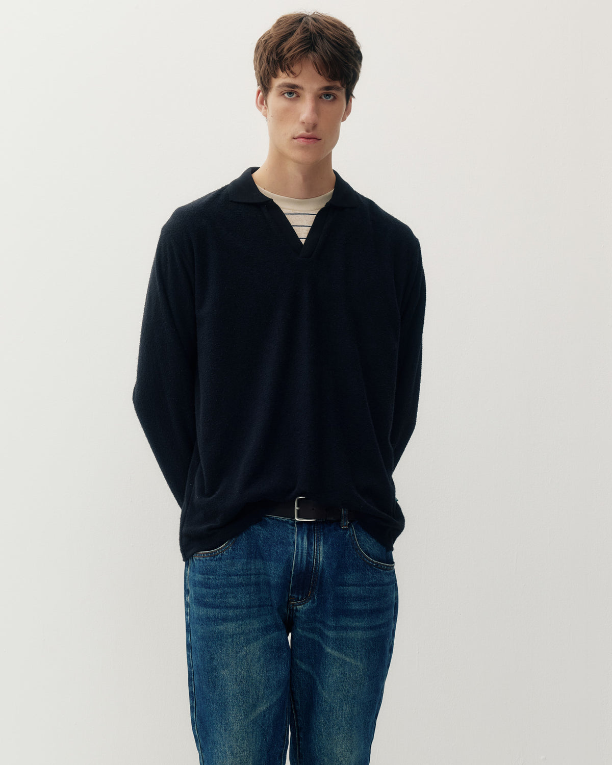 Johnny Collar LS - Black-1