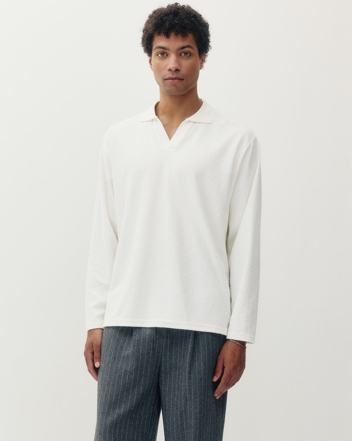 Johnny Collar LS - White-1