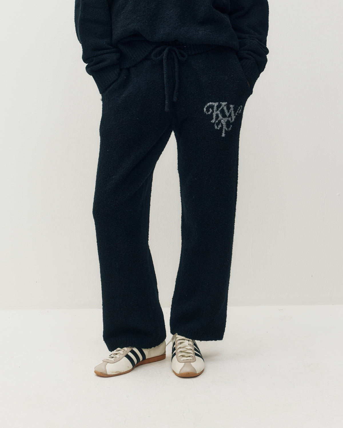 Monogram Knit Sweats - Black-2