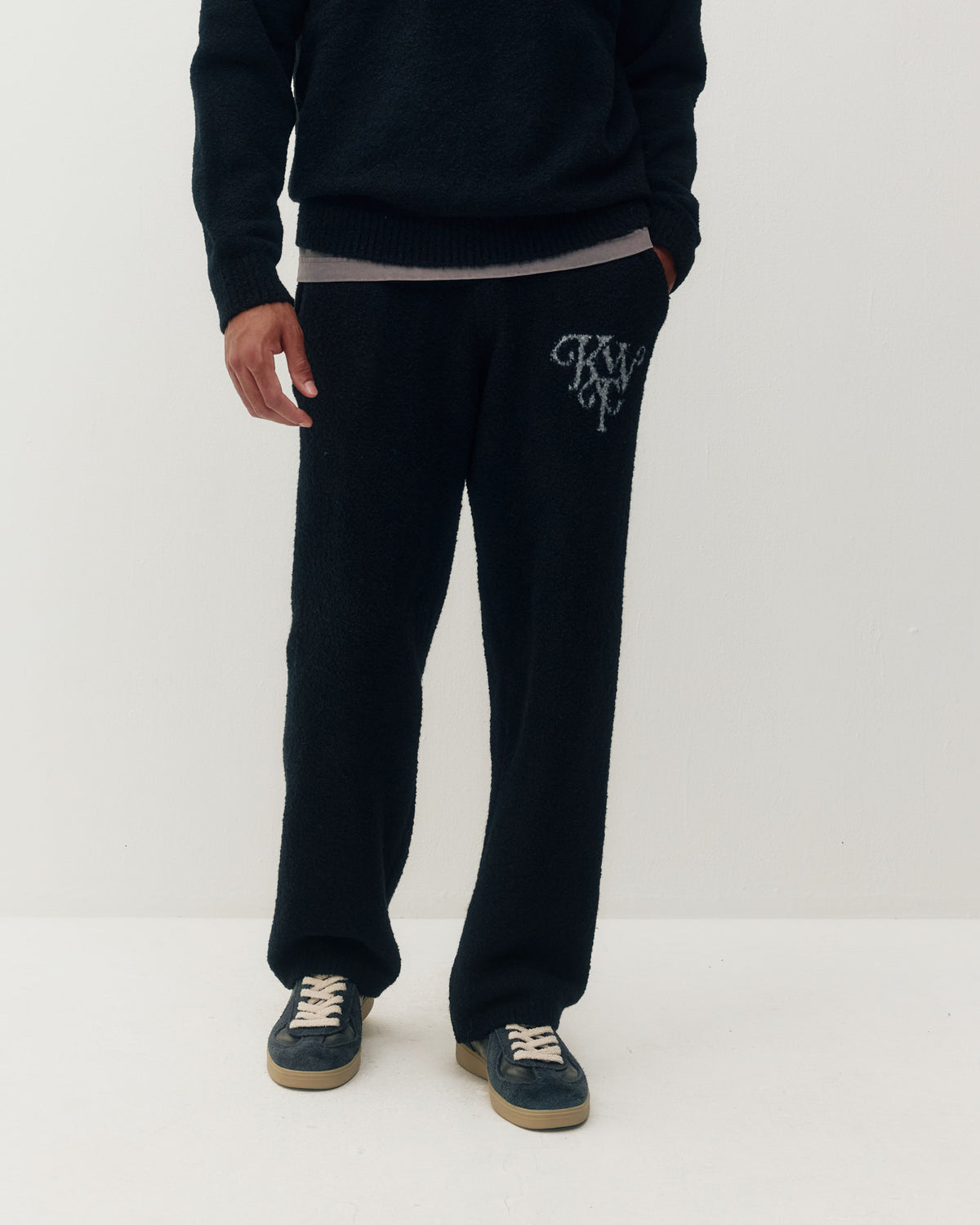 Monogram Knit Sweats - Black-1