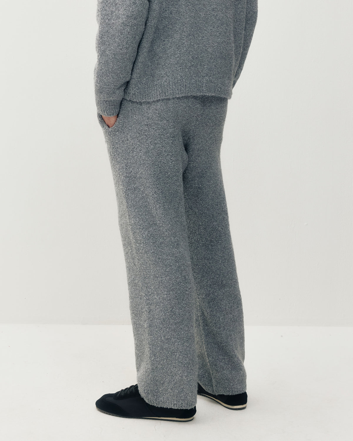 Monogram Knit Sweats - Grey-3