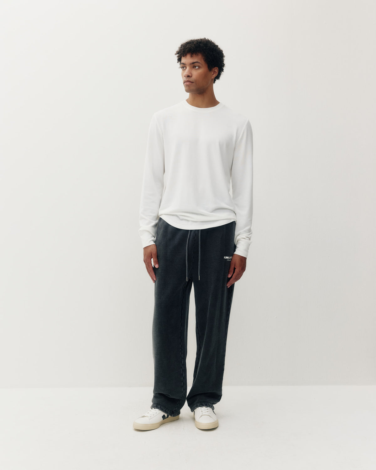 Open Leg PD Sweatpant - Black-4