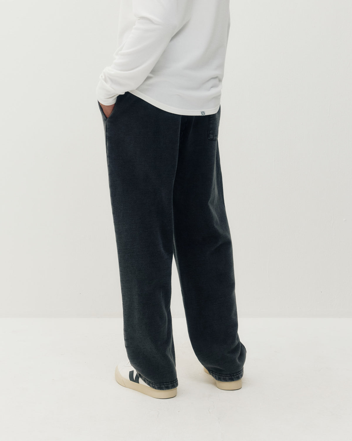 Open Leg PD Sweatpant - Black-3
