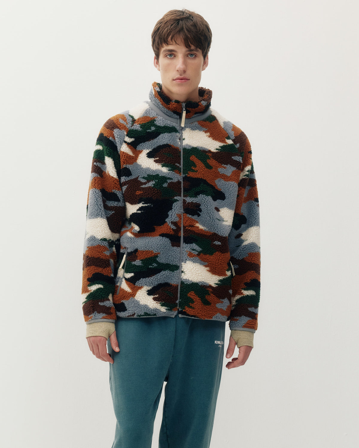 Printed Sherpa Jacket - Camo-1