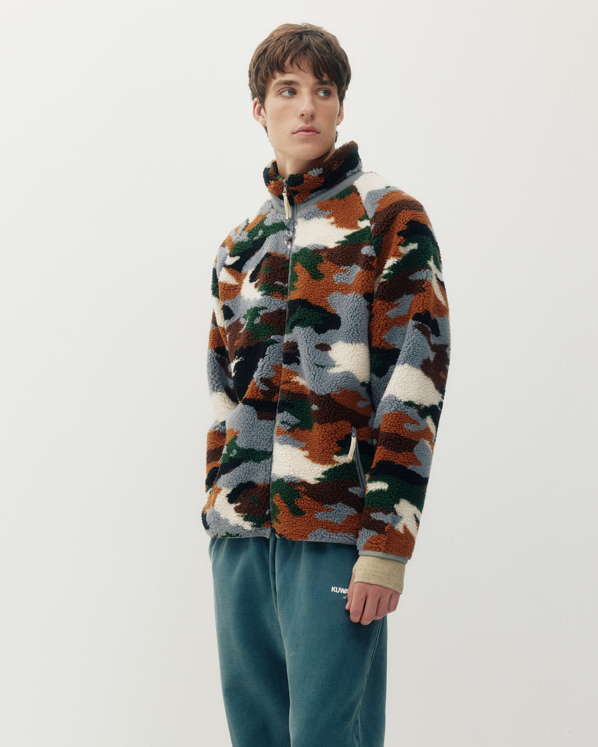 Printed Sherpa Jacket - Camo-2