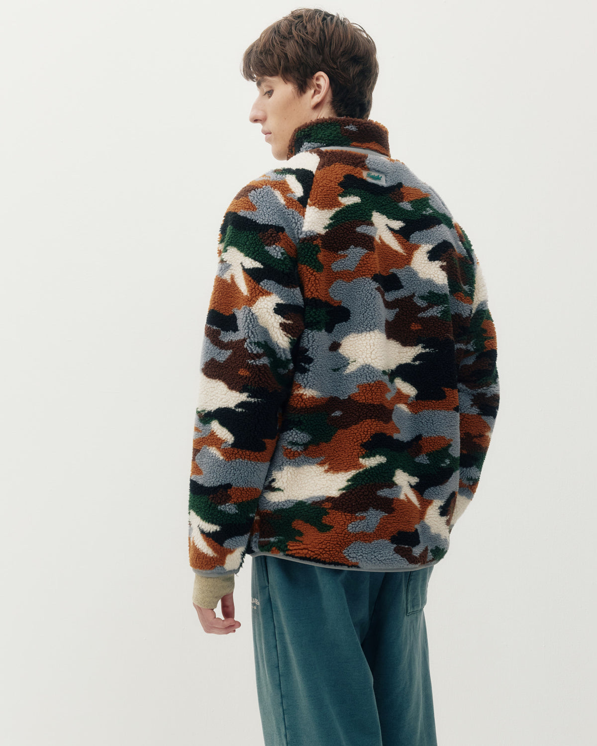 Printed Sherpa Jacket - Camo-3