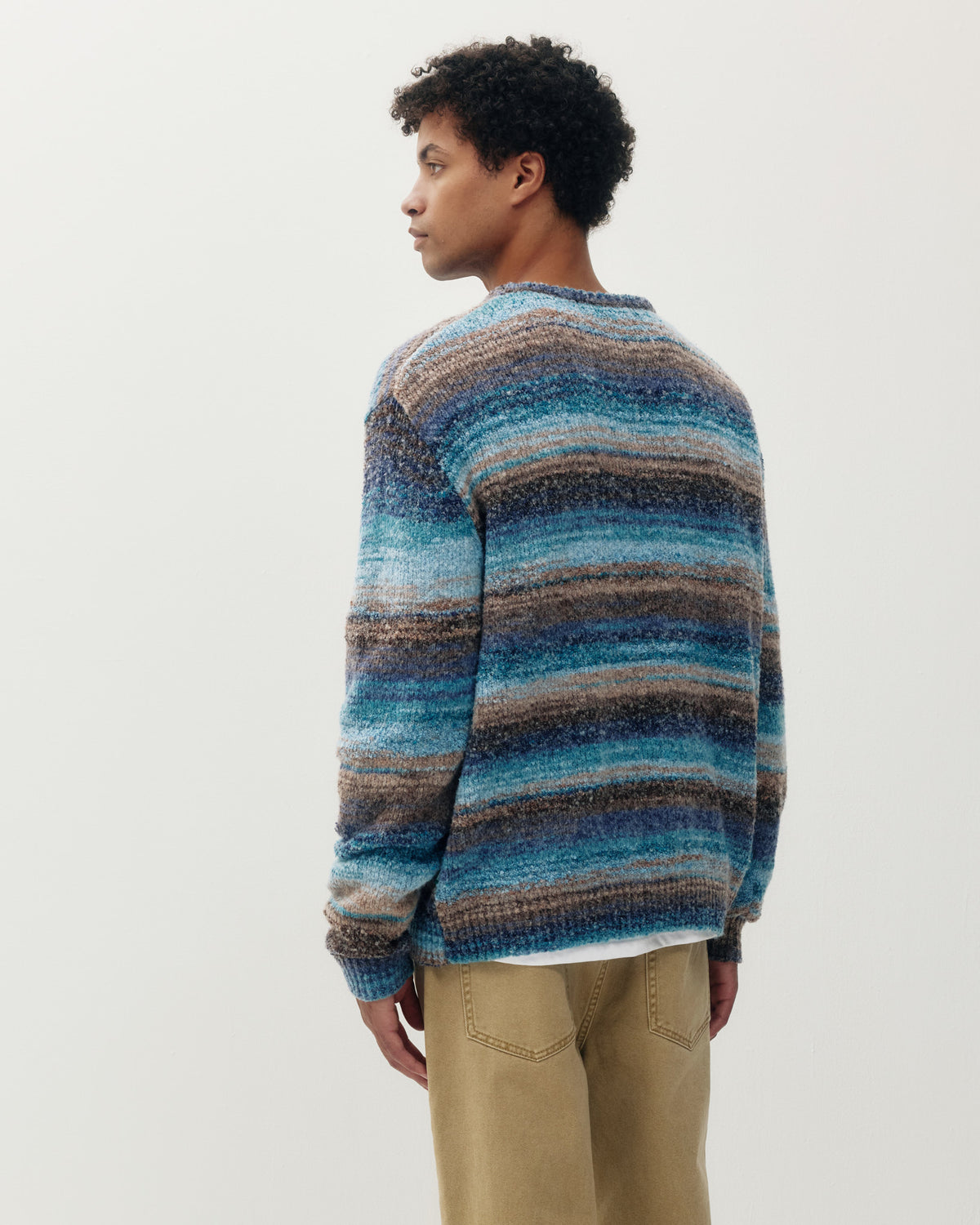 Space Knit Crew - Blue-3