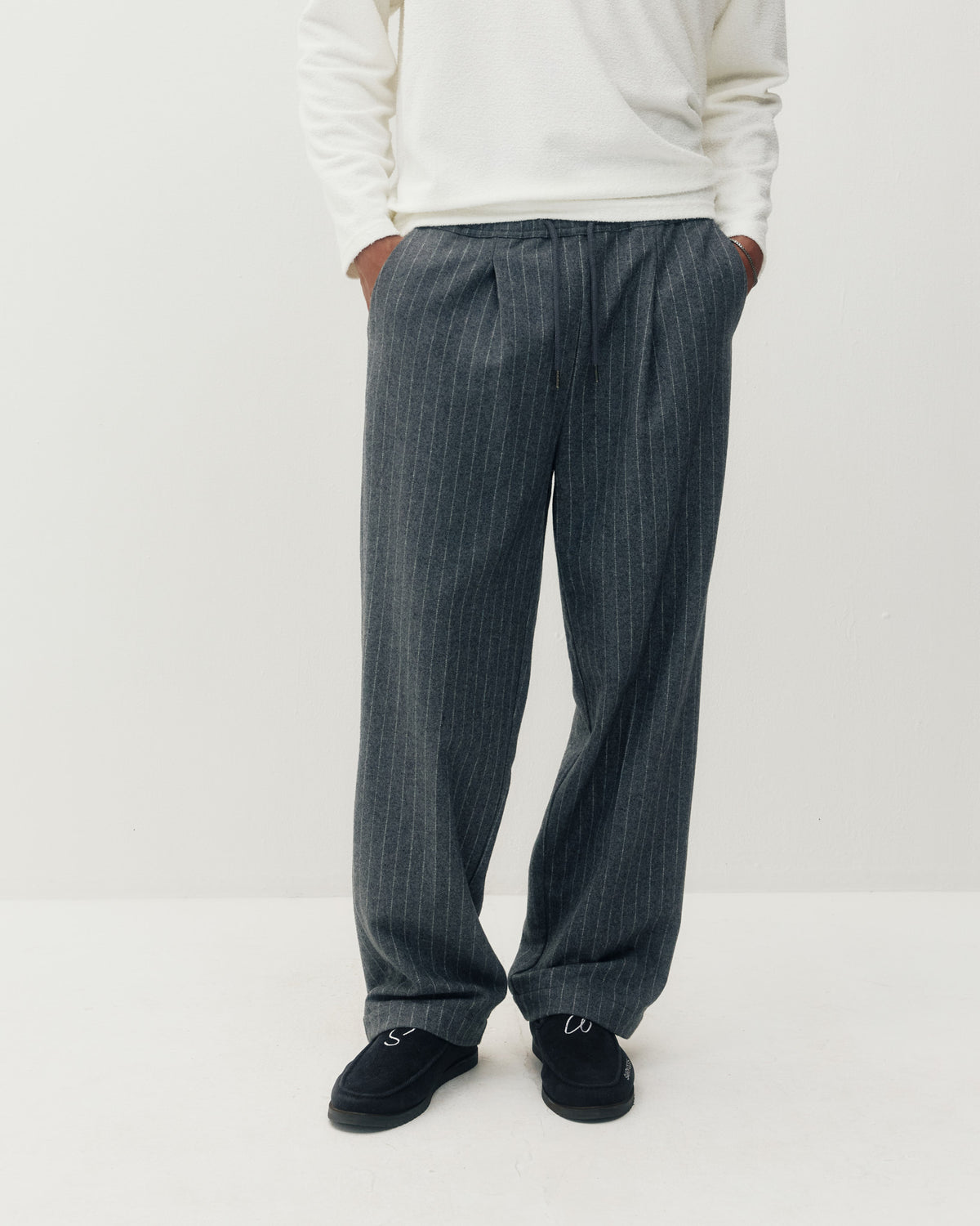 Wool Jogger Pant - Charcoal-1