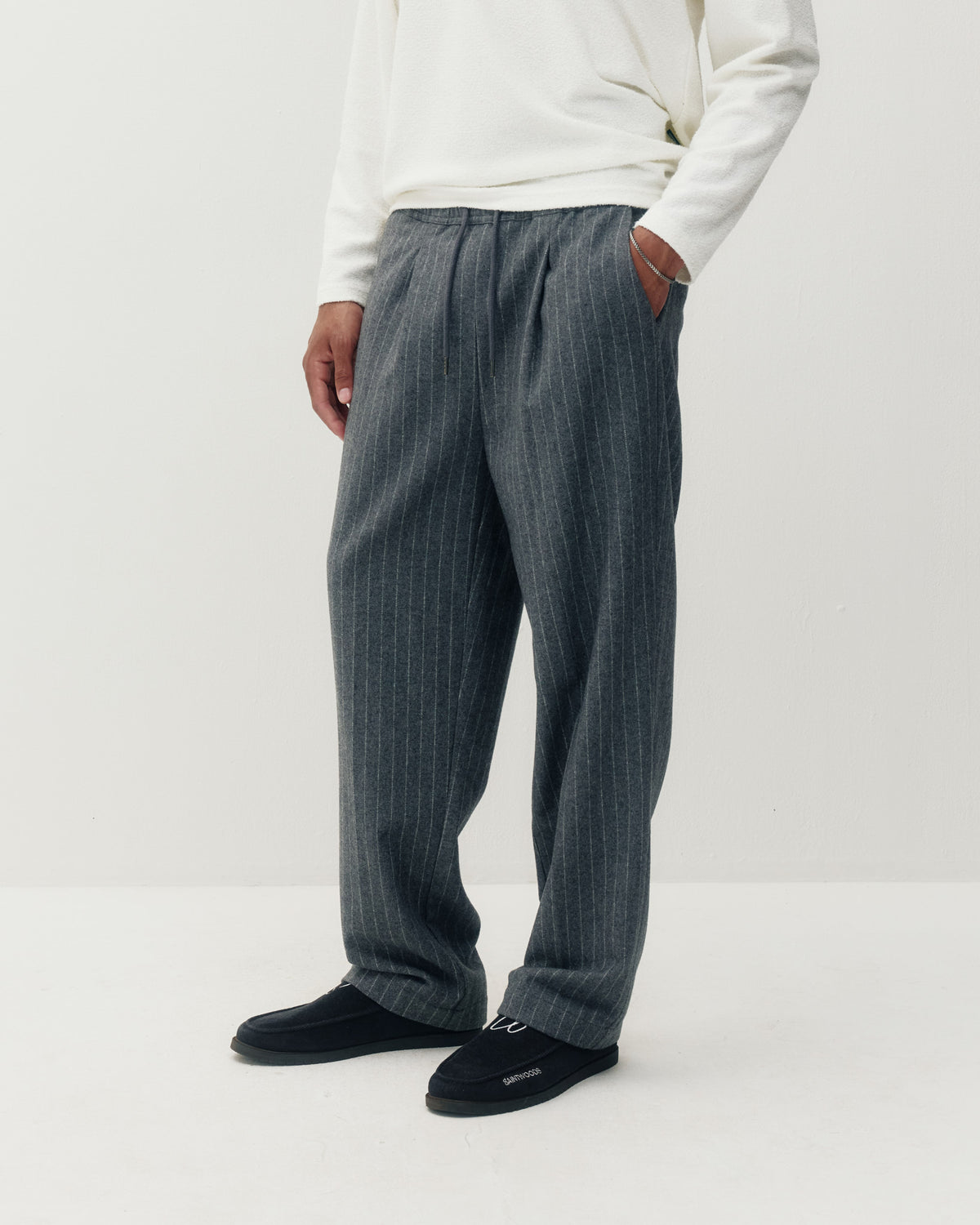 Wool Jogger Pant - Charcoal-2