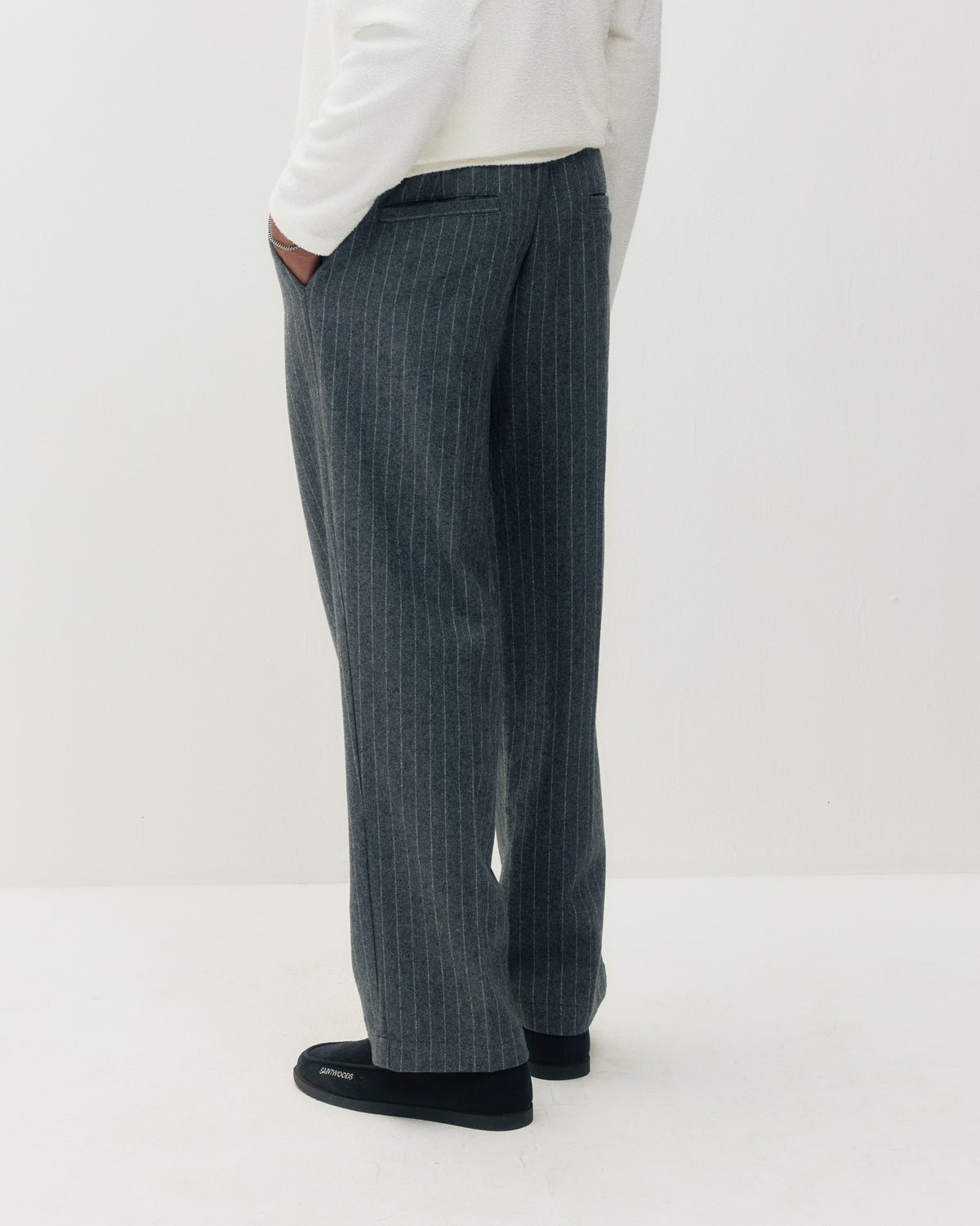 Wool Jogger Pant - Charcoal-3
