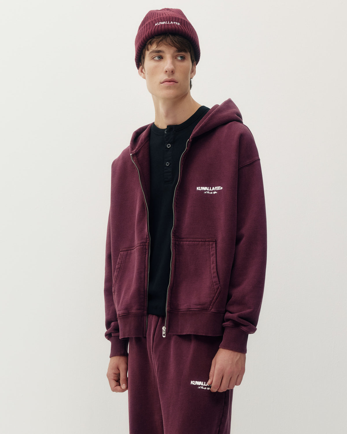 PD Zip Up Hoodie - Wine-2
