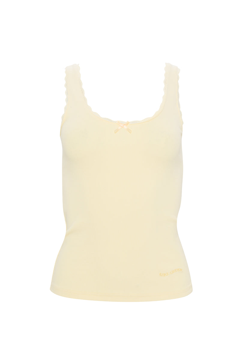 Everyday Lace Cami - Baby Yellow