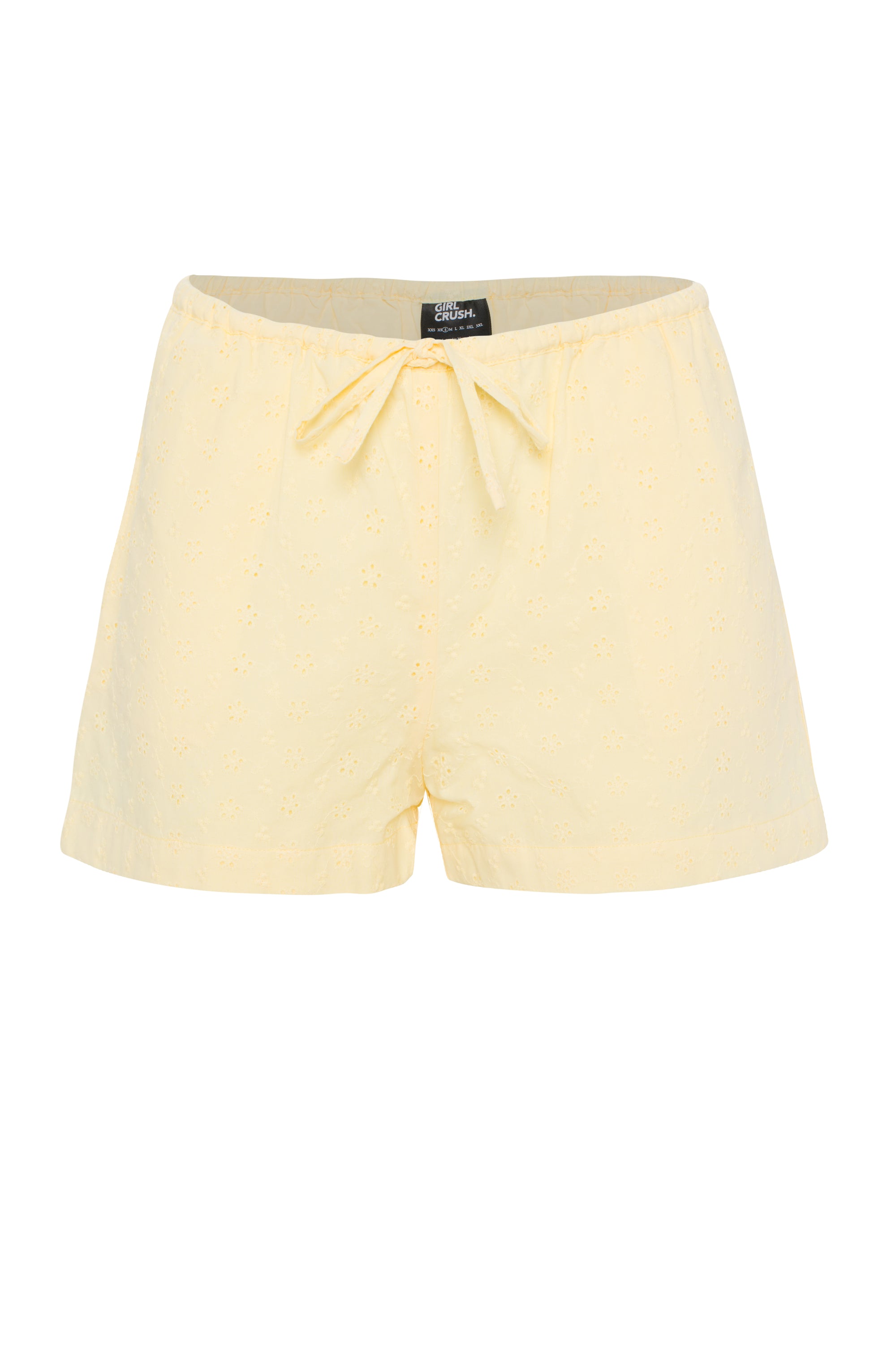 Embroided Shorts - Baby Yellow