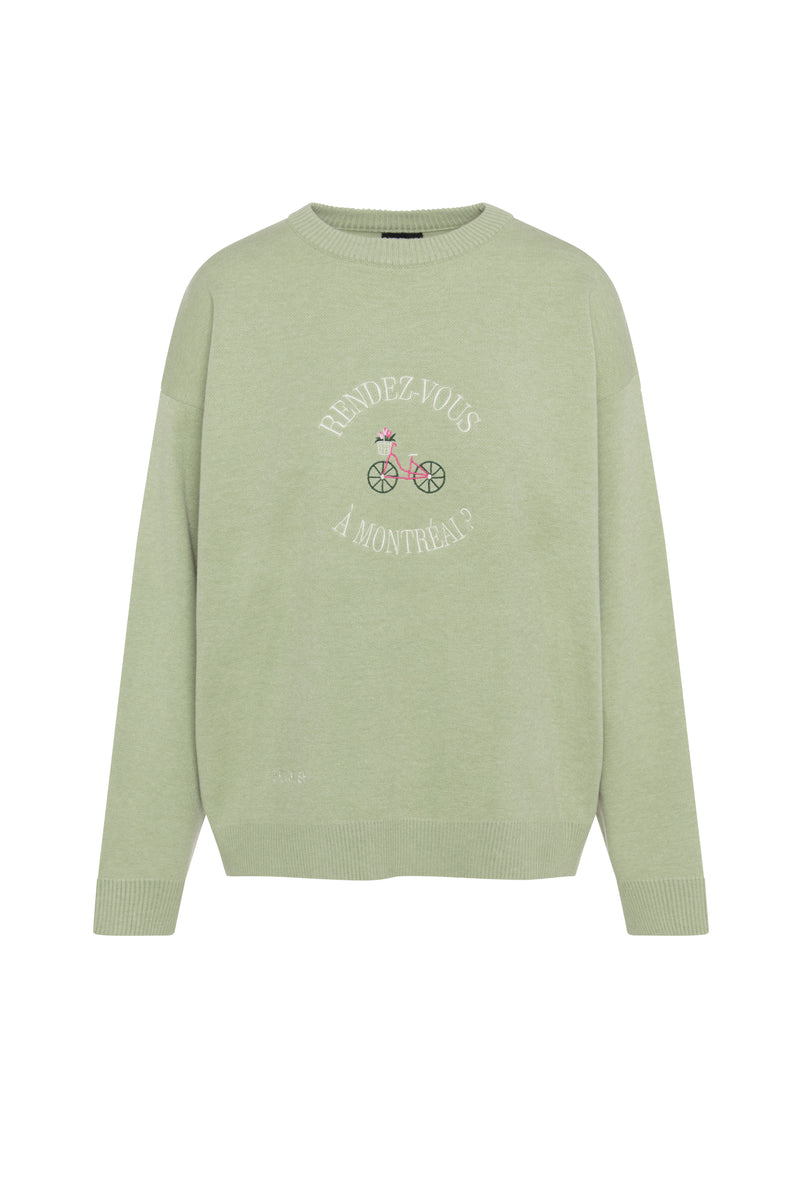 Souvenir Pull - RDV à Montréal - Sage Green