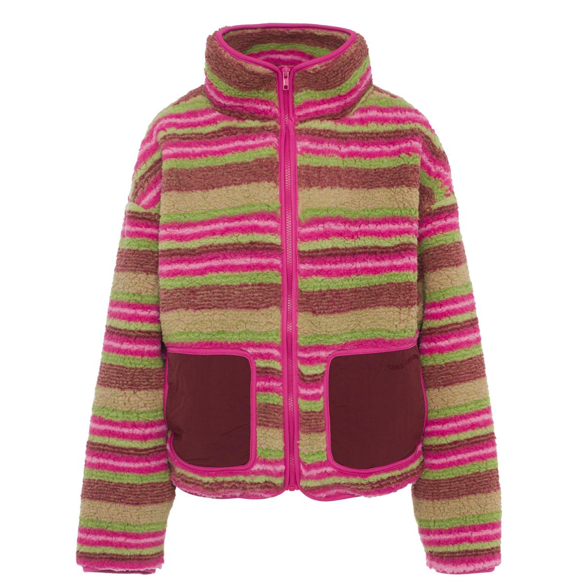 Veste à Zip en Sherpa - Rayures