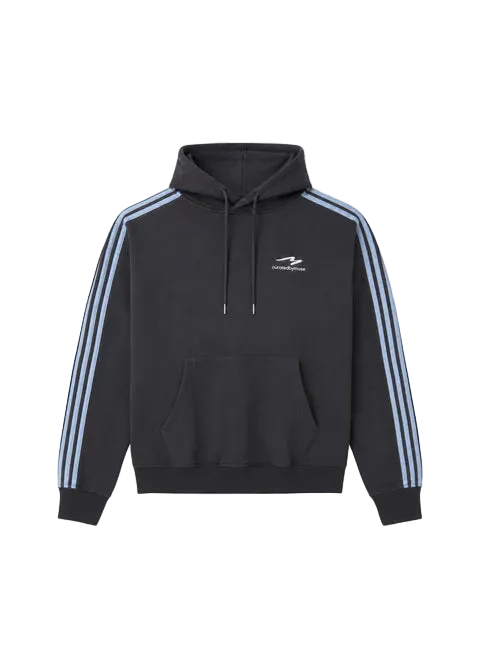 French Terry Striped Hoodie - Skyline
