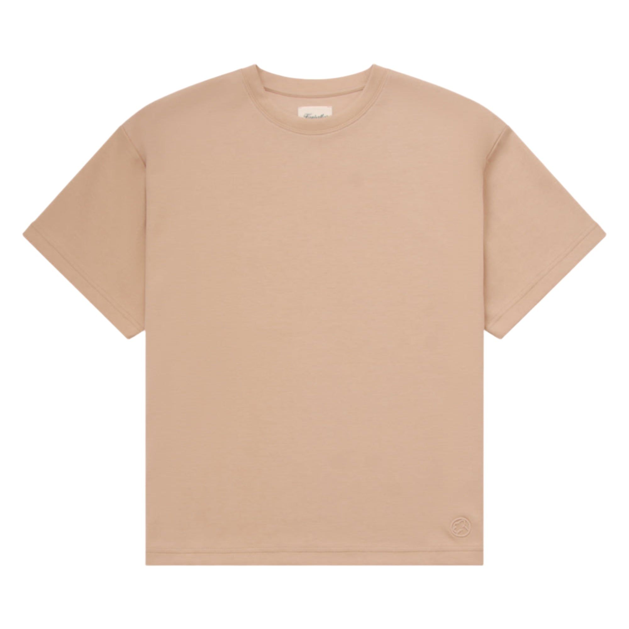 Beige Interlock Box Tee