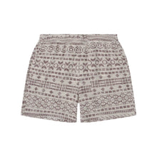 Burgundy Jacquard Tribal Short