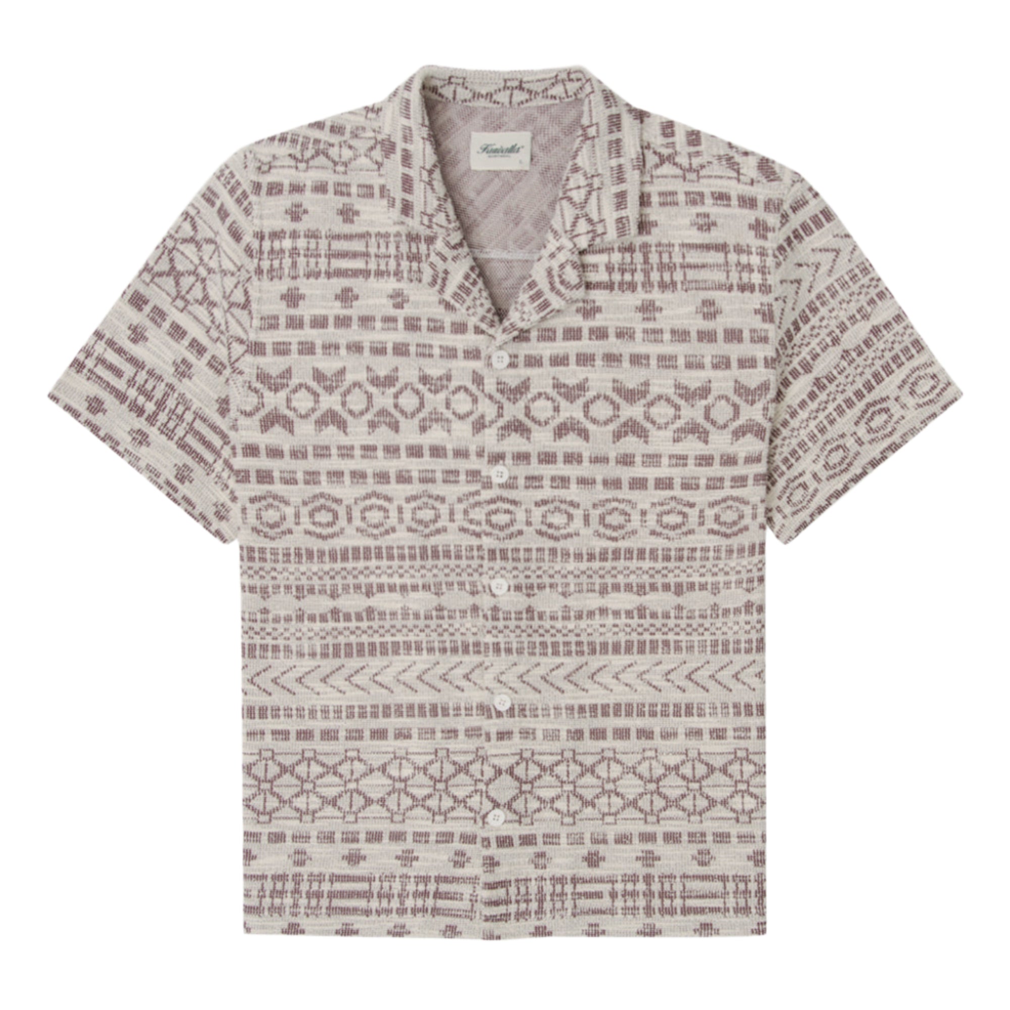 Burgundy Jacquard Tribal Shirts