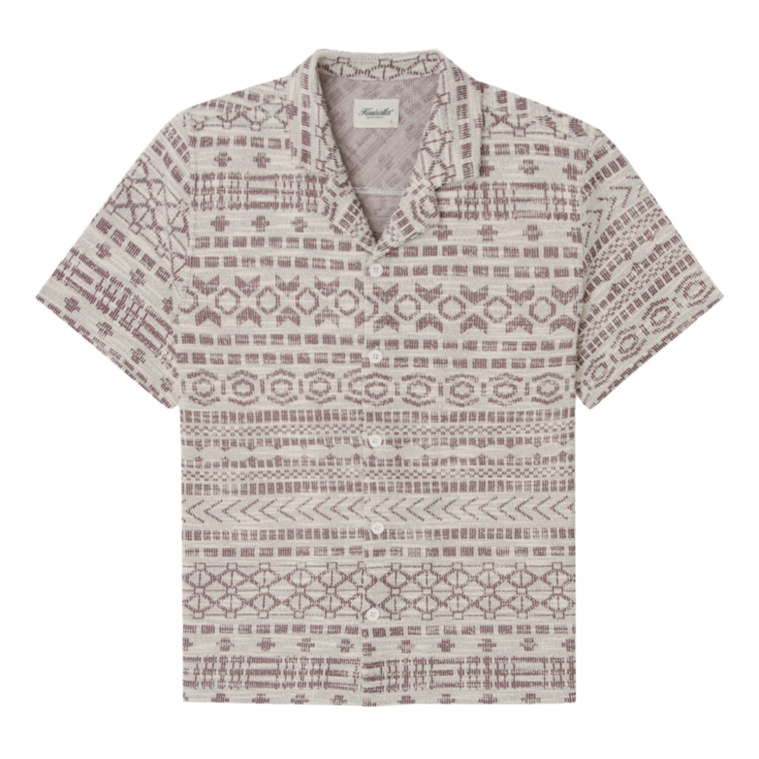 Burgundy Jacquard Tribal Shirts