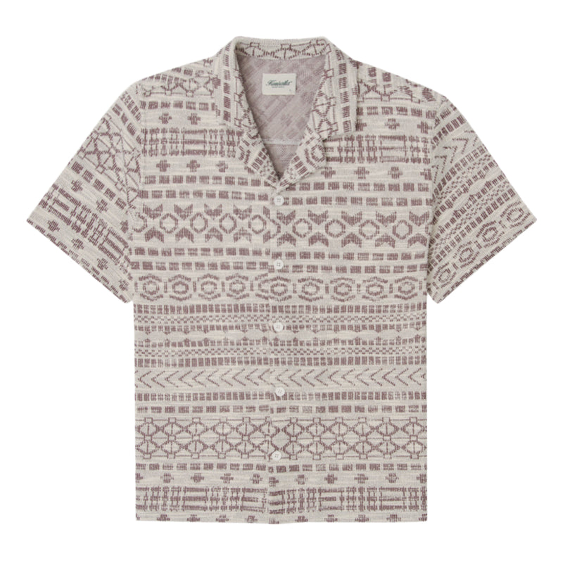 Burgundy Jacquard Tribal Shirts