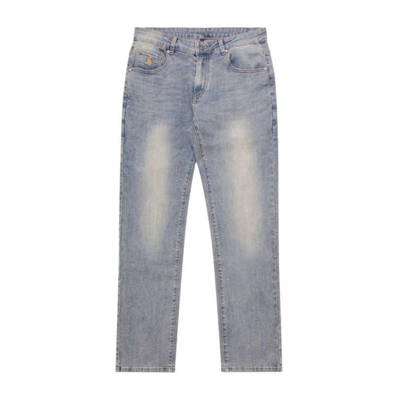 Mid Blue Straight Leg Denim