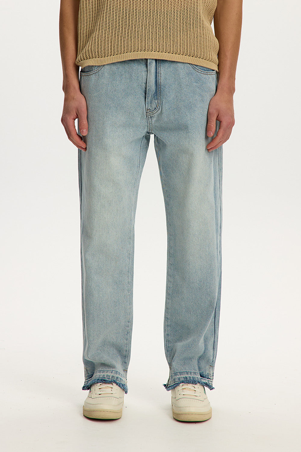 Bleached Loose Denim - Light Blue