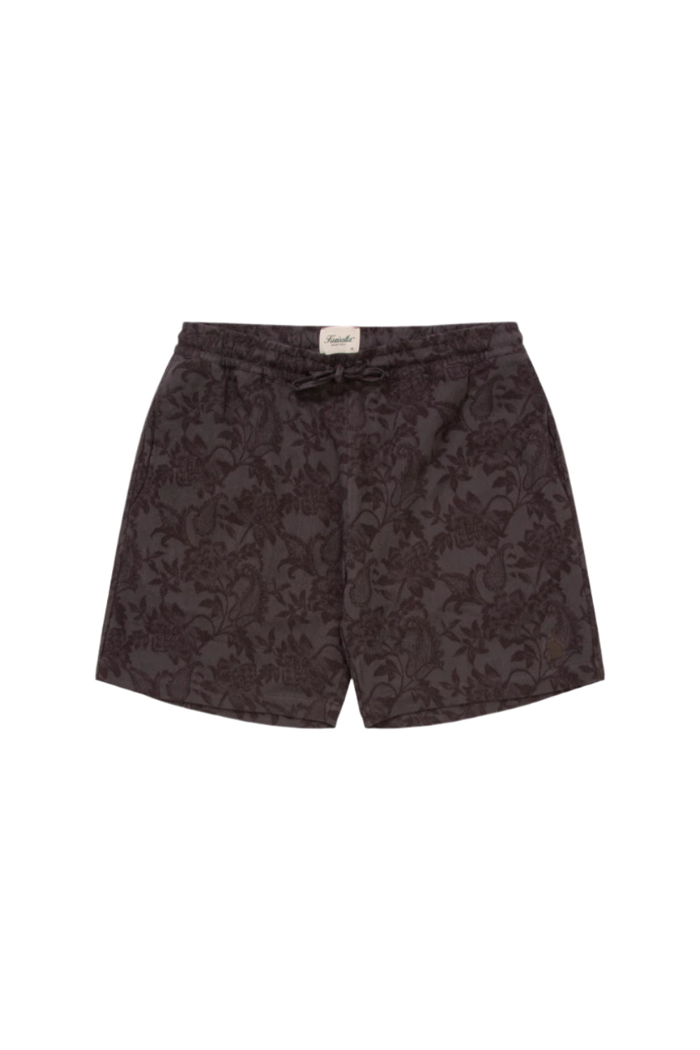 Charcoal Jacquared Linen Short