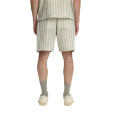 Green/Pink Stripe Linen Stripe Shorts