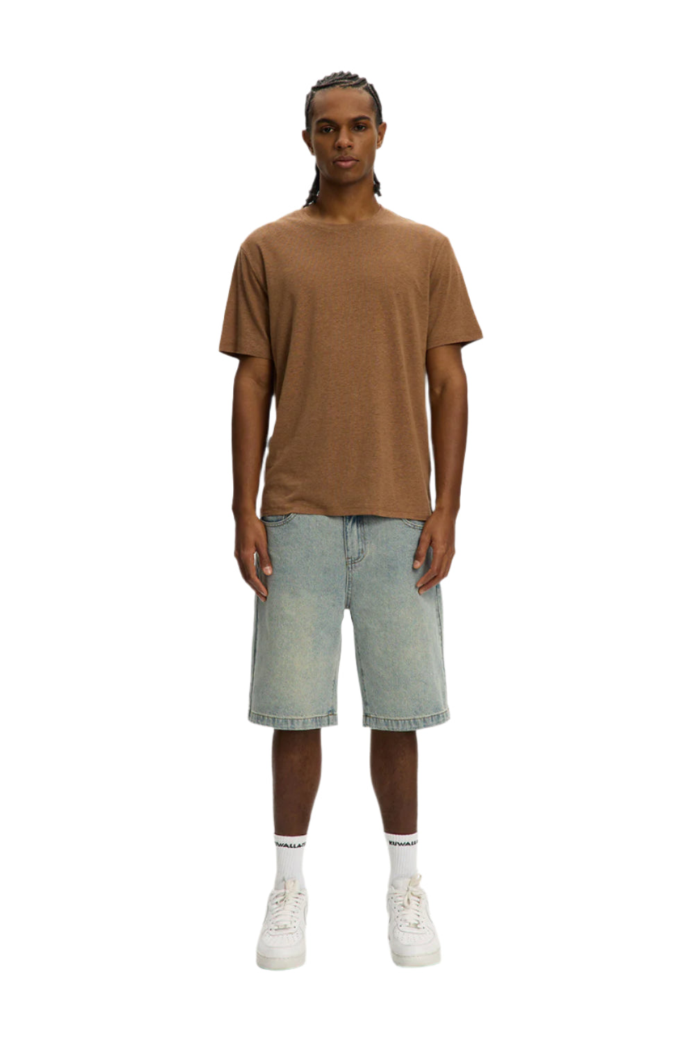 Brown Linen Essential Tee