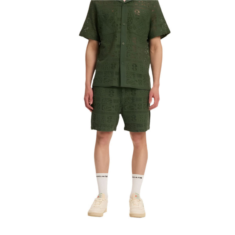 Green Crochet Shorts