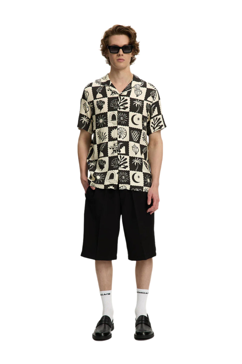 Mediterranean Black Beach Shirt