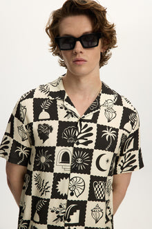 Mediterranean Black Beach Shirt